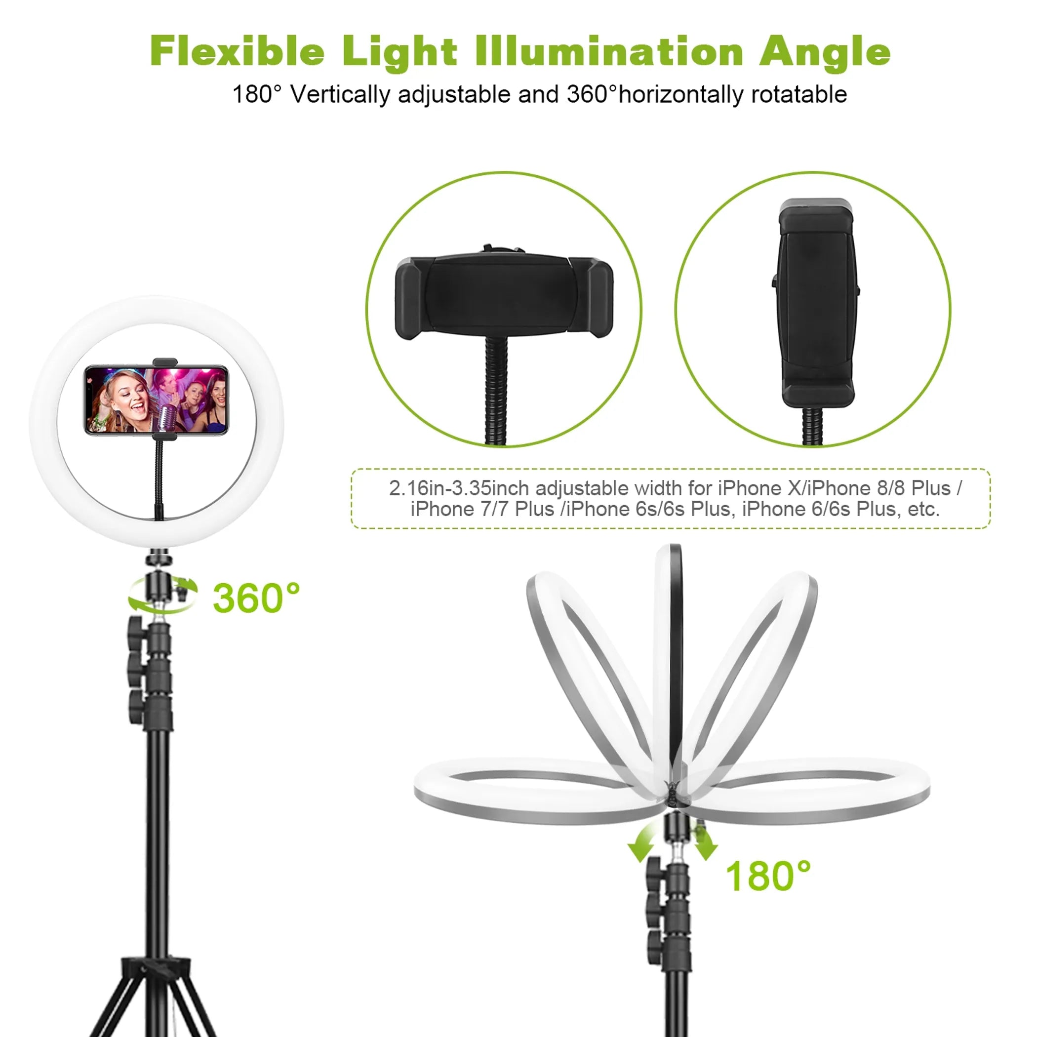 Linx 10" Dimmable LED Ring Light with Tripod and Phone Holder Linx Group